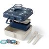 Kindersandwichbox - MONBENTO - Bestek inbegrepen - BPA-vrij - Snacky Wolf