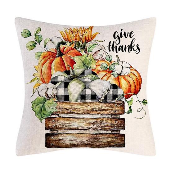 

Fall Throw Pillow Cover Home Decor Pumpkin Truck Maple Leaf Farm Cushion Cushion Cover