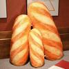 Bread Pillow Soft Plush Bread Cushion with Realistic Baked Bread Design Elastic PP Cotton Filled Sofa Pillow Hugging Sofa Decor