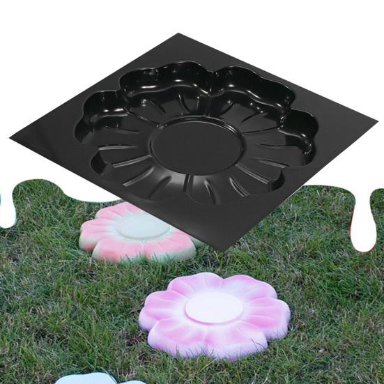 Garden Pavement Flower Shaped Decorative Stepping Stone Mold DIY Mould Tool