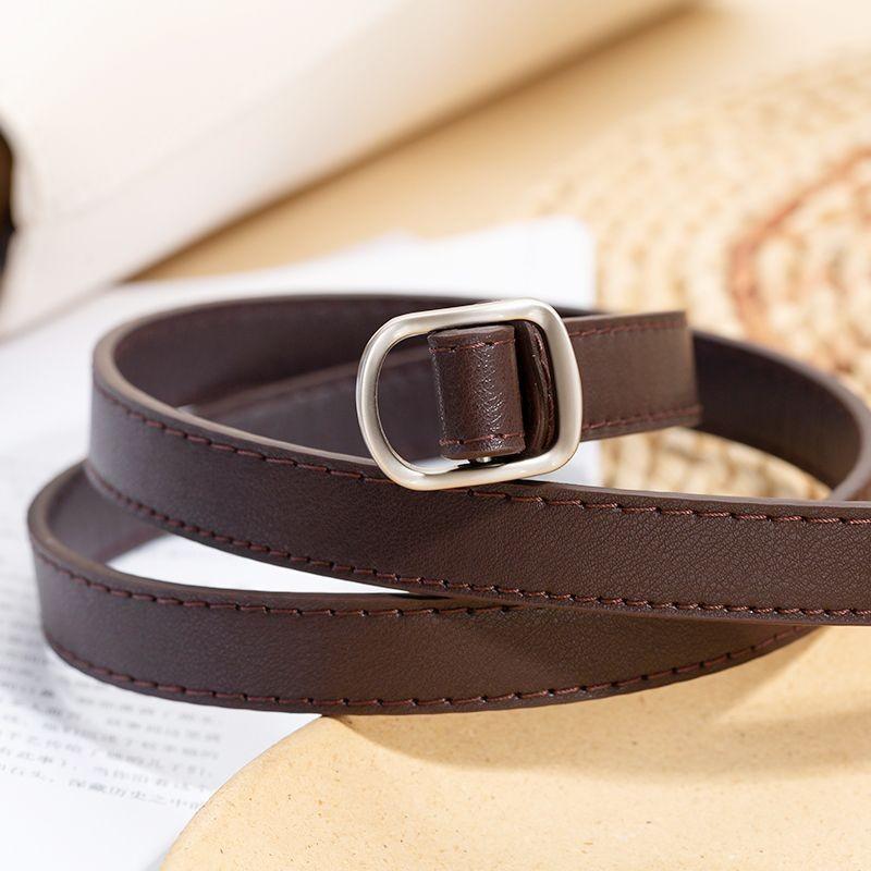 

Pu Elegant Casual Belt For Unisex Fashion Ideal For Denim Jeans And Everyday Wear Coffee NoHole
