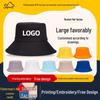 Custom Embroidered Cotton Bucket Hat: Double-Sided, Unisex Sun Protection for Mountaineering.