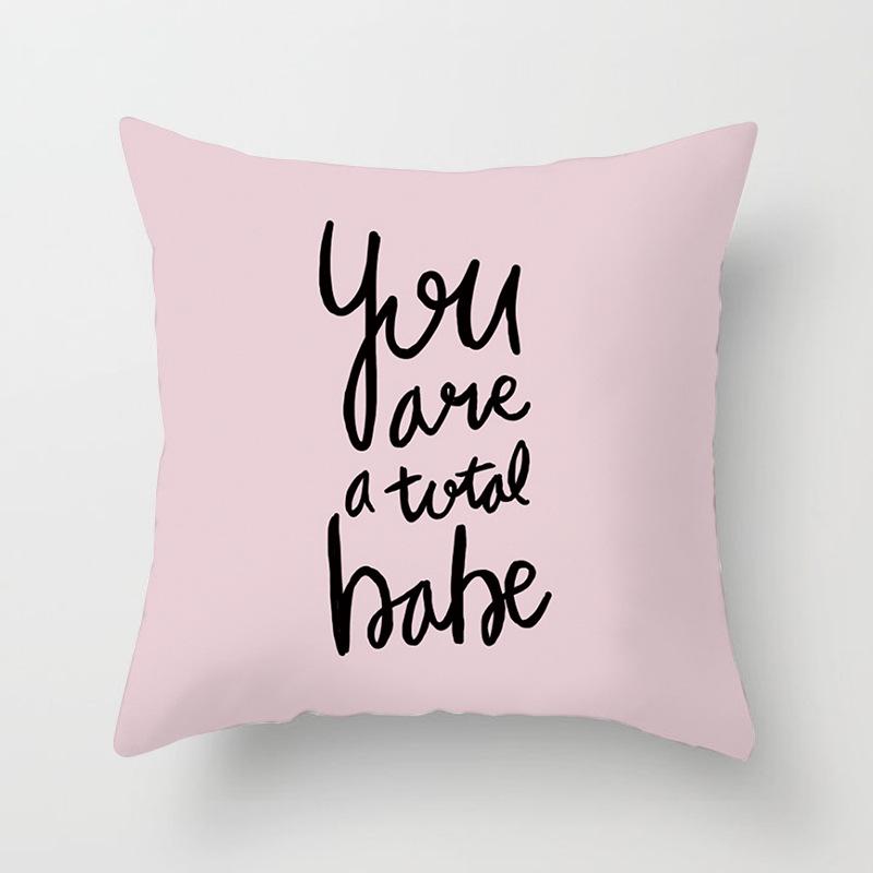 Blue Print Nordic Style Cushion Car Sofa Cushion Pillow Lumbar Cushion Cover Home Furnishings