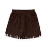 Girls Denim Shorts with Fringe Vest Bohemian Western Outfit