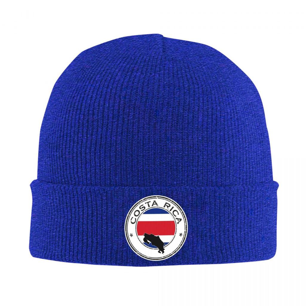 Costa Rica Flag Graphic Warm Knitted Cap Winter Knit Bonnet Hat Skullies Beanies Hip Hop Caps for Unisex