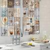 2 PCS Timeless Country Cooking Space Curtain Layer Farmhouse Country Residence Kitchen Area Family Room Bed Room Dining Room Decoration Accessories