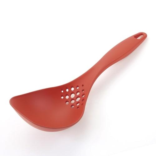 Kai Corporation KAI Tabletop Pot Convenient for Serving and Draining Soup Mini Spoon Dishwasher Safe KAI KITCHEN Red Made in Japan DH8164