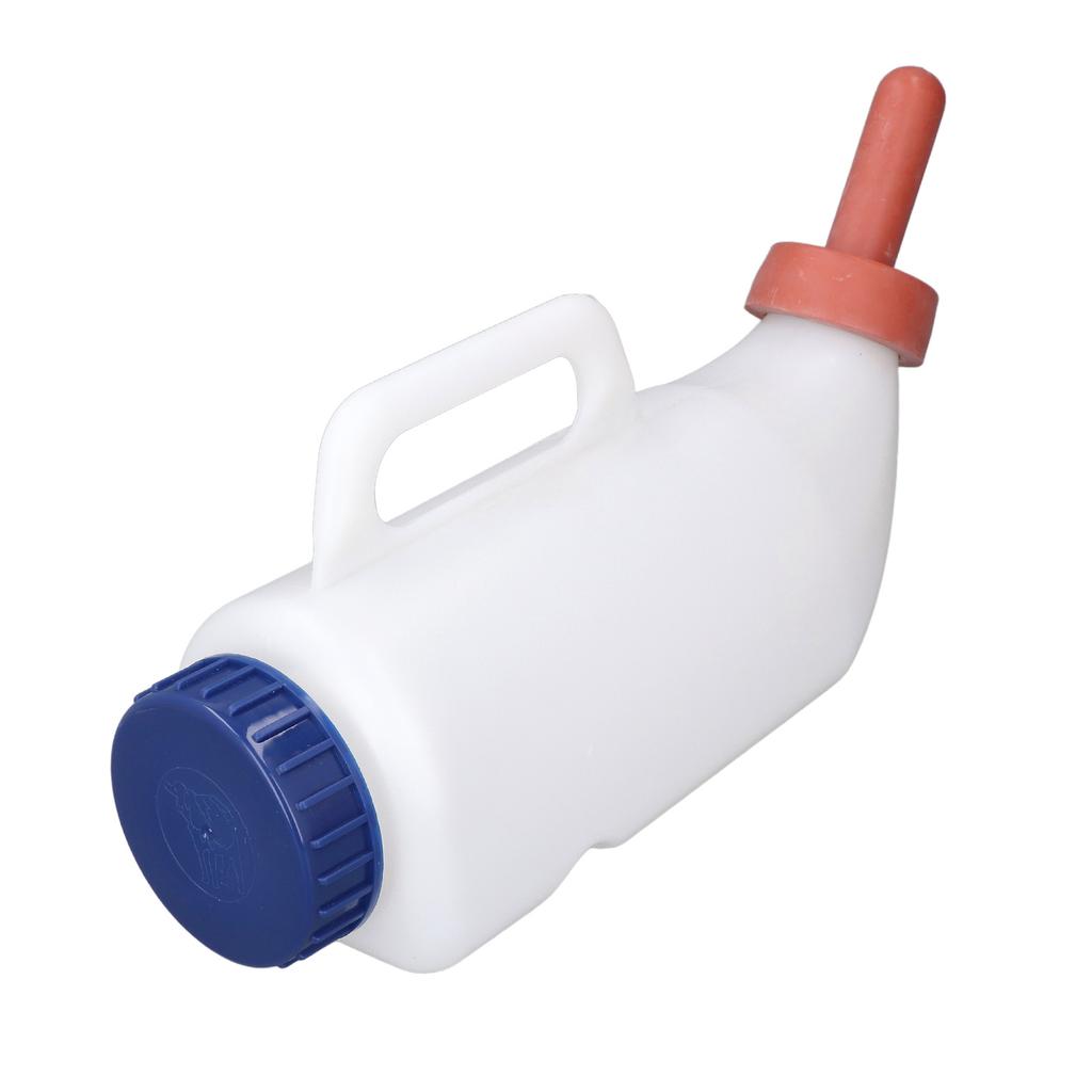 Calf Nursing Feeding Bottle Silicone Nipple PE 2L Spill Proof Calf Milk Feeder for Cattle Sheep