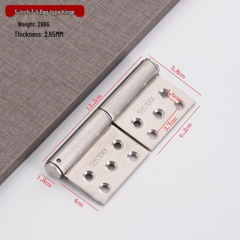 Removable 304 Stainless Steel Flag Hinge for Bathroom and Fire Doors