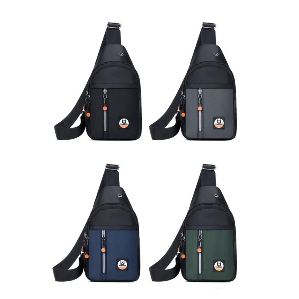 Oxford Cloth Outdoor Waist Bag Multipocket Sports Walking Bag Zipper Men's Chest Bag Motorcycle