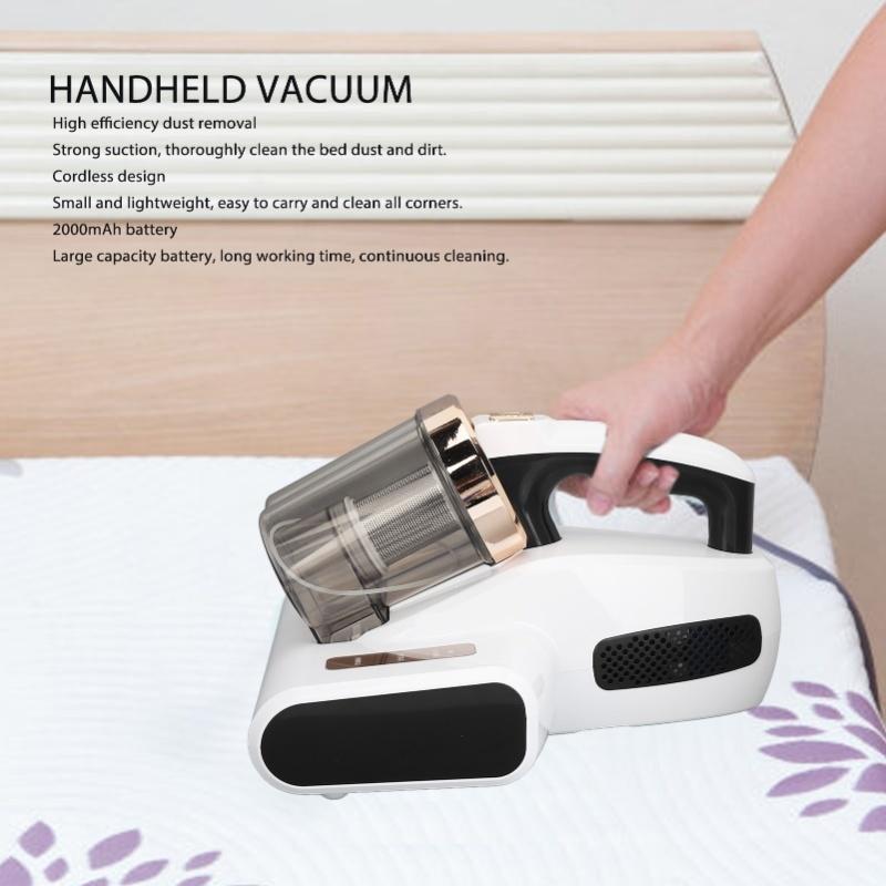 Bed Vacuum Cleaner 2000mAh Cordless Handheld 20000Pa Strong Suction Mattress Vacuum Cleaner Machine For Sheet Pillow Couch