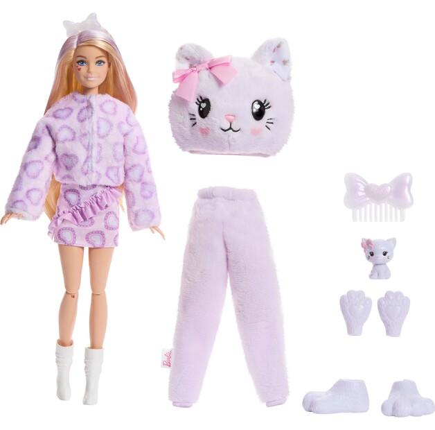 Barbie Cutie Reveal Doll Sweet Bows Series - Purple Kitten JJP64
