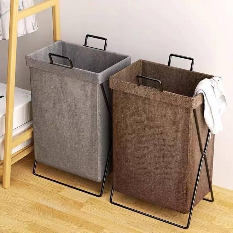 Foldable Laundry Bin With Handles For Dormitory Bathroom Bedroom Use