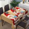 1pc Soft, Stylish, and Beautiful Santa Claus Pattern Tablecloth, Machine Washable and Easy To Clean, for Dining Tables, Coffee Tables, Desks, and Cafe