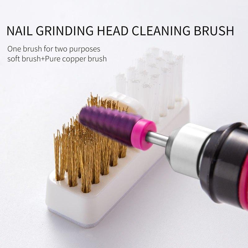 Copper Wire Cleaning Brush Grinding Head Cleaner Electric Sander Soft and Hard Hair Dust Nail Art Tool