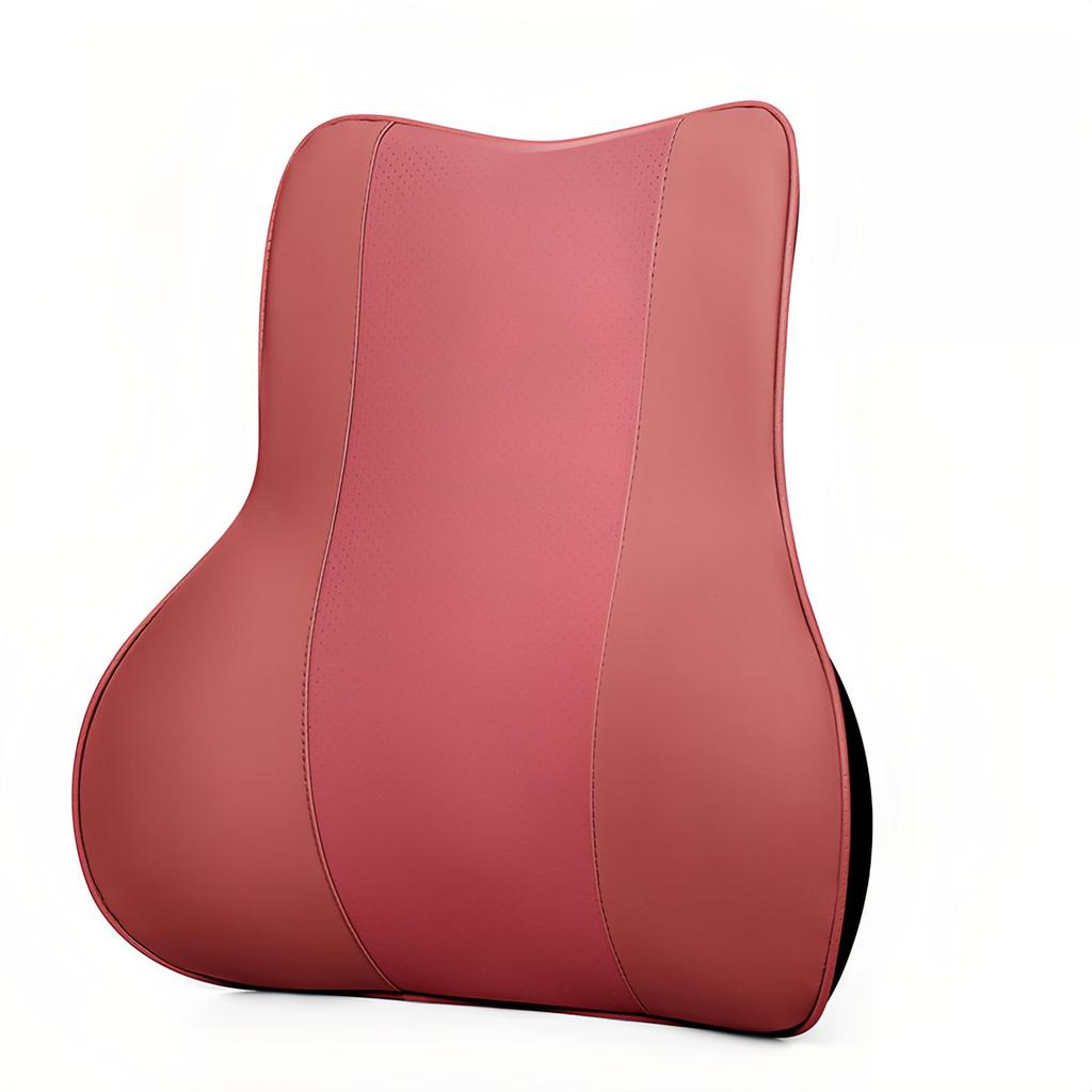 Leather Car Headrest Neck Protector Pillow Bolster Car Pillow Car Pillow Car Interior Supplies Memory Foam Lumbar Pillow