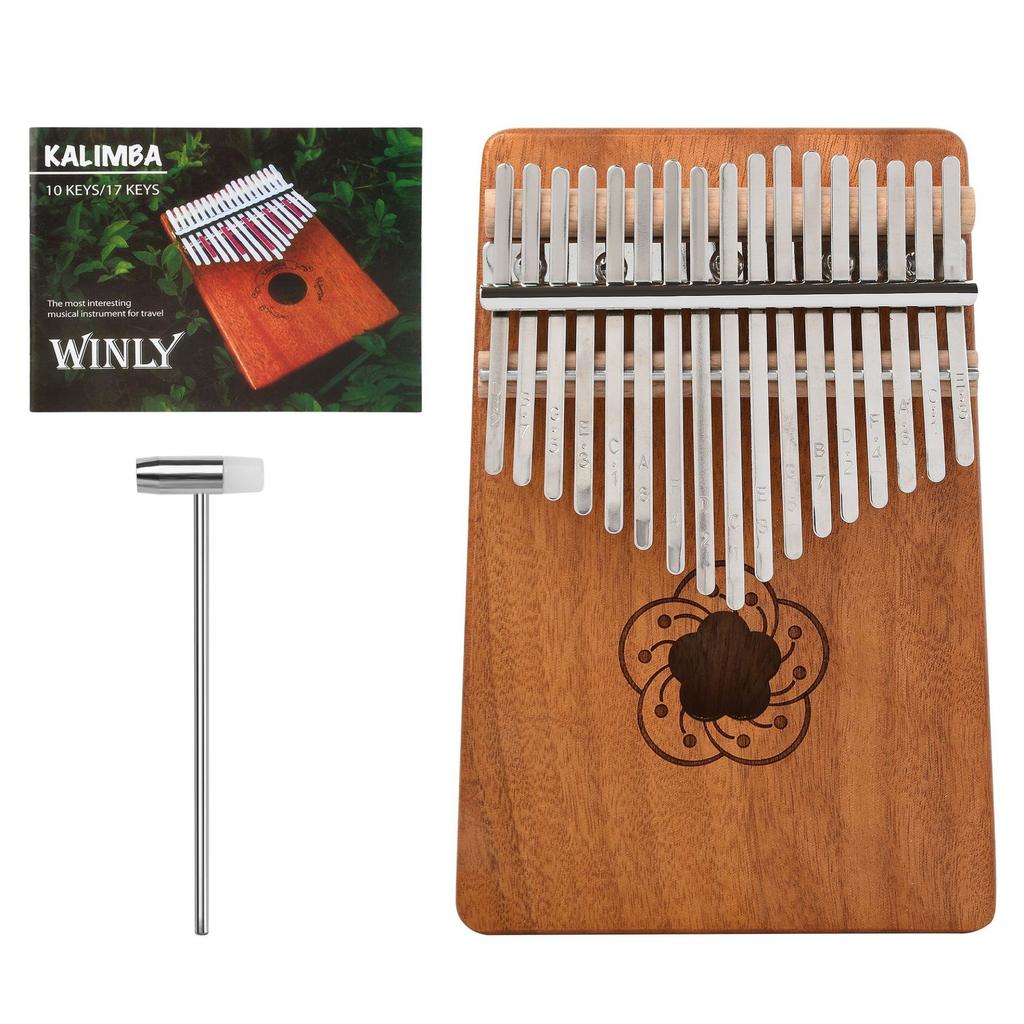 17 Keys Mahogany Thumb Piano Kalimba