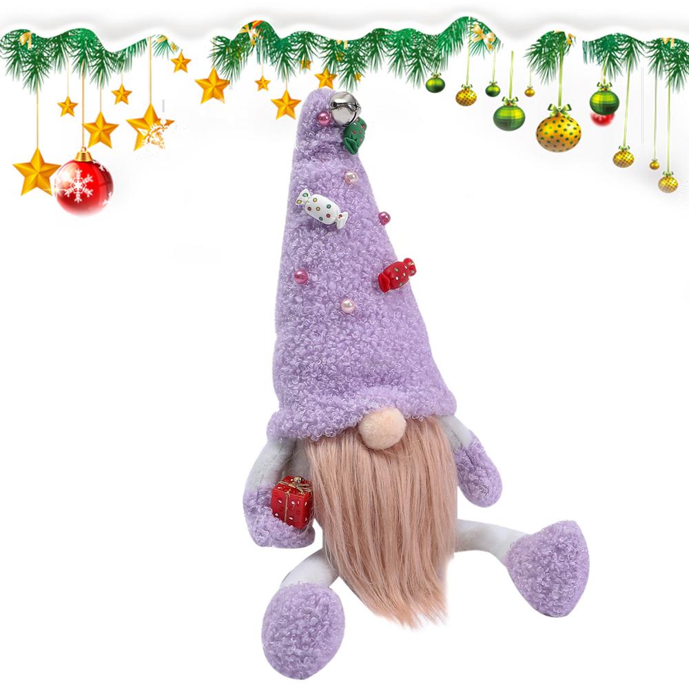 

Christmas Gnomes Holiday Decor Cute Gnome With Long Leg For Indoor Party Winter Desktop Bookshelf Mantel TV Cabinet Bedside