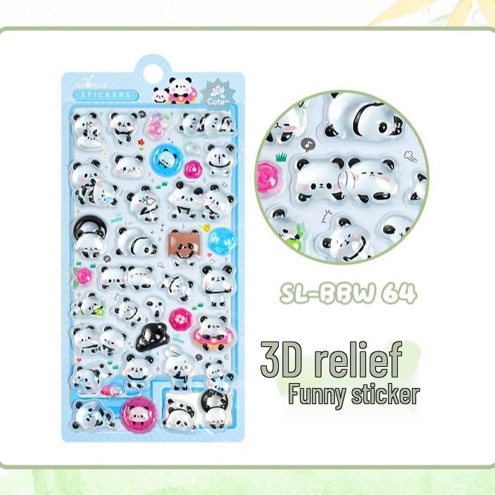 Popular 3D Animal Cartoon Crystal Stickers for Kids' Phone Cases