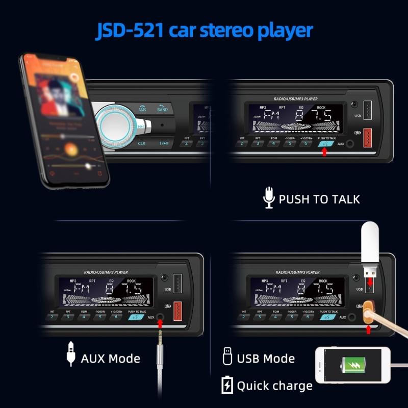 Car SUV LCD Digital Display 12V FM MP3-Player Bluetooth-compatibe USB Auto Stereo-Audio-Stereo In-dash Radio Electronics