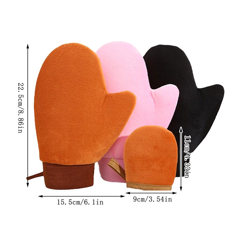 Rękawica do samoopalania ciała wielokrotnego użytku Krem Balsam Mus Rękawica do czyszczenia ciała Dwustronna Zapobiega lepkim dłoniom Aplikator Samoopalacz