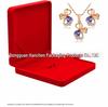 Flocked Jewelry Box for Necklace, Rings, Bracelets & Earrings - 4-Piece Set