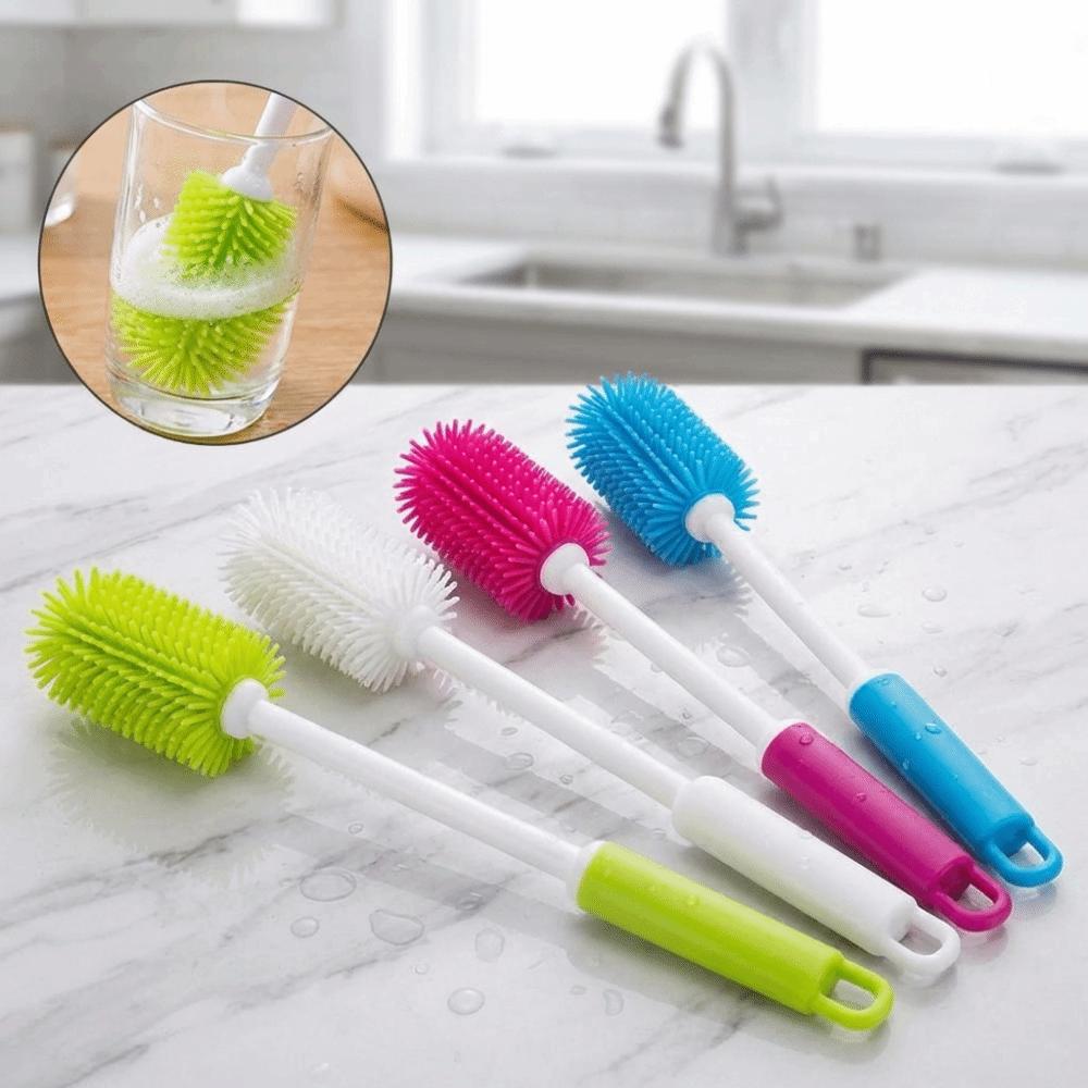 Non-Slip Grip 360-Degree Rotating Cleaning Brush Eco-Friendly Silicone Cup Brush  Mugs