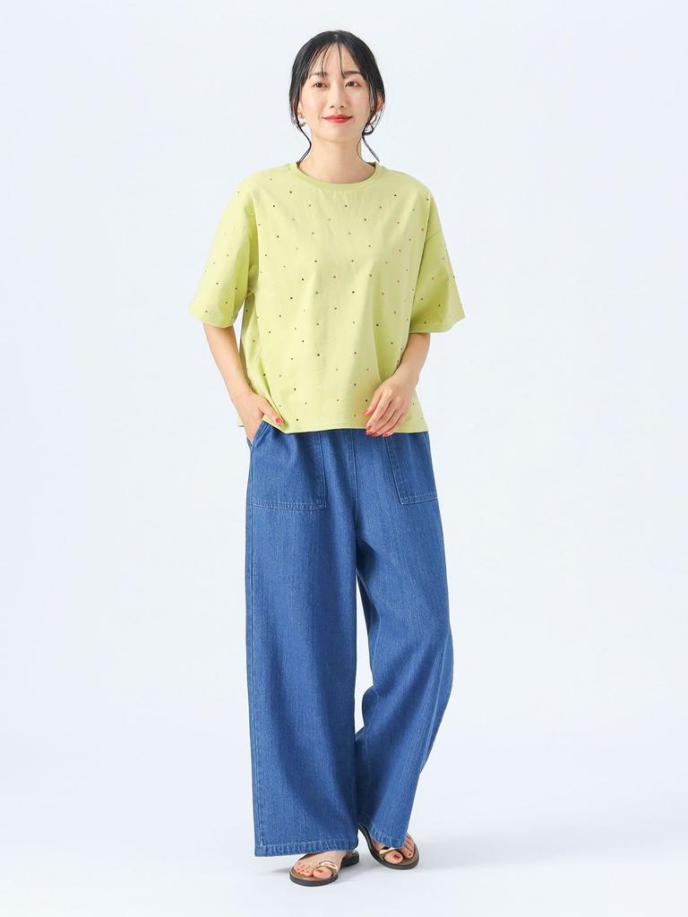 Beams Heart TEE Colorful Hot Fix One Size S/S T-Shirt, Women's,
