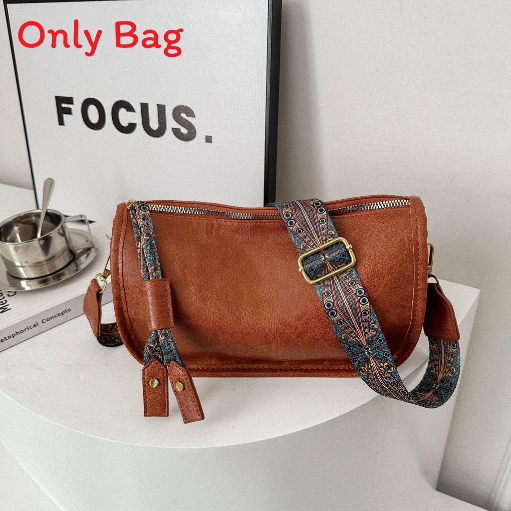 Pu Retro Mini Crossbody Bag With Zipper Closure For Daily Casual Wear