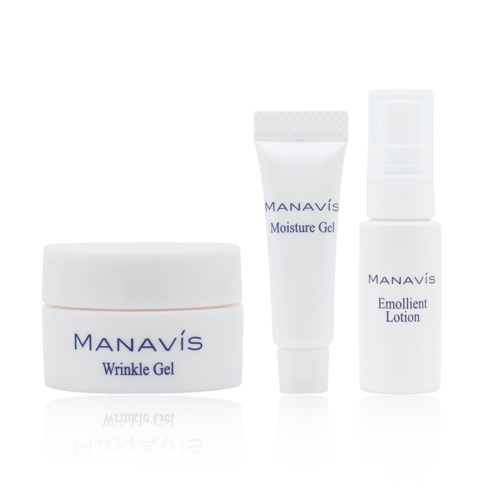 

Manabis Cosmetics Skincare Trial Moisturizing Emollient 1 Moisture 1 Wrinkle Sensitive Dry Mini Travel [1-Week 3-Piece Set] (1 Lotion, Gel, Gel) Skin,
