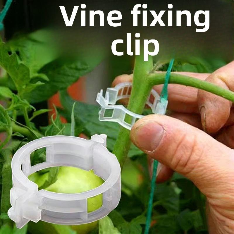 Green Plant Fruit Tree Fixing Clips, Snap-on Seedling Support Poles for Vine Climbing, Fruit and Vegetable Seedling Hanging Clamps