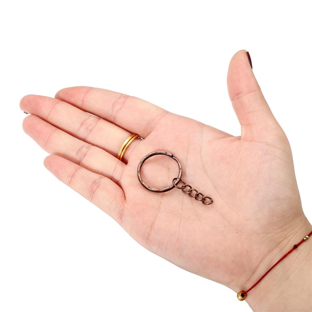 10 Teile/los 25mm Schlüssel Ring Schlüsselanhänger Gold Farbe Rhodium Runde Split Schlüsselbund Schlüsselanhänger für DIY Schmuck Machen Entdeckungen zubehör