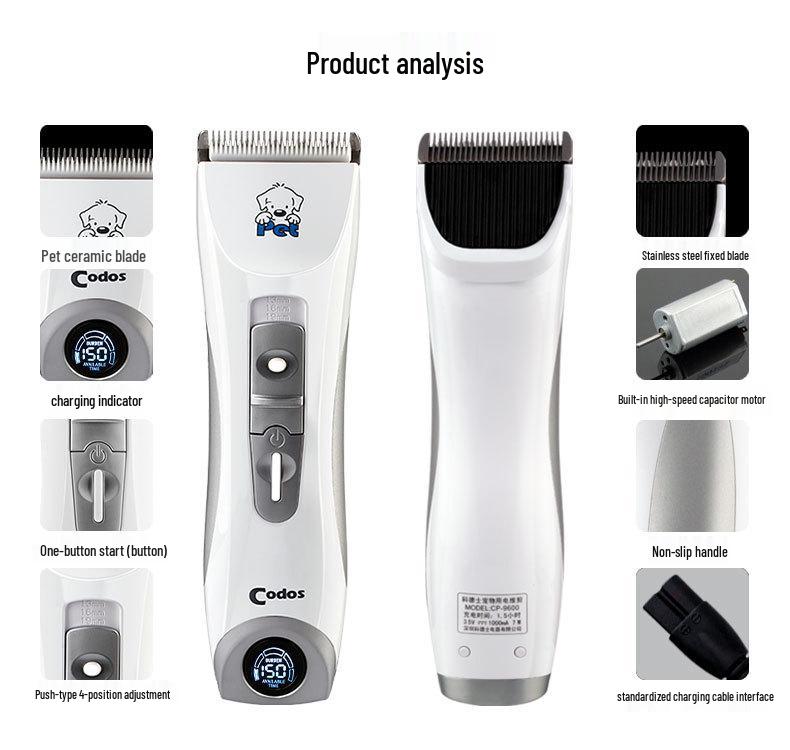 Koders CP9600/3300/6800/3000/8000 Pet Electric Hair Clipper & Nail Trimmer for Cats and Dogs
