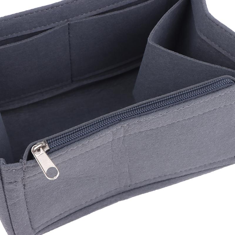 Felt Purse Organizer With Compartments Padded Cosmetic Bag Portable Handbag Removable Organizer Liner Women Suitable For Travel