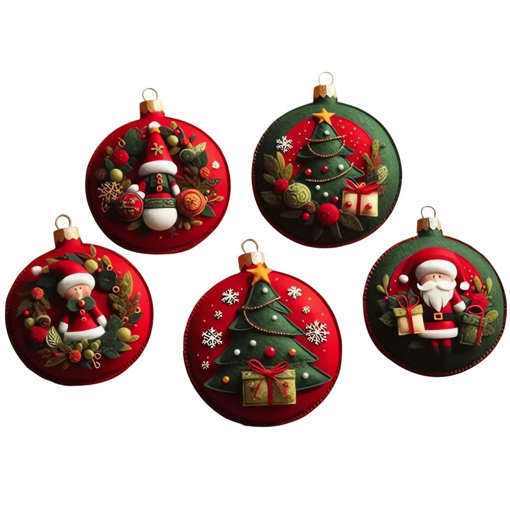 Felt Ornaments Craft Set Sewing Supplies Christmas Decorations Set Multi-Purpose Holiday Shapes Felt Patch Suit for Family Fun