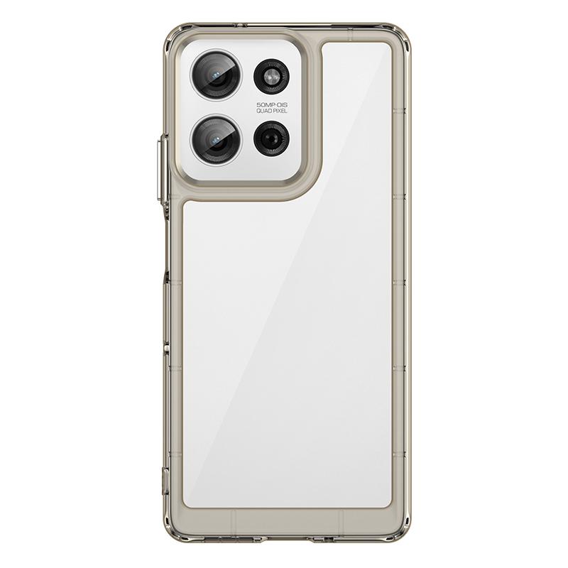 

Для чехла Moto G75 Motorola Moto G75 Capas Противоударный Бронированный Бампер Задняя Прозрачный Цвет Прозрачный Для Fundas Moto G75 G 75 For Moto G75 прозрачный черный