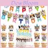 Adorable Cat Theme Birthday Party Decoration Set With Colorful Banners And Cake Toppers