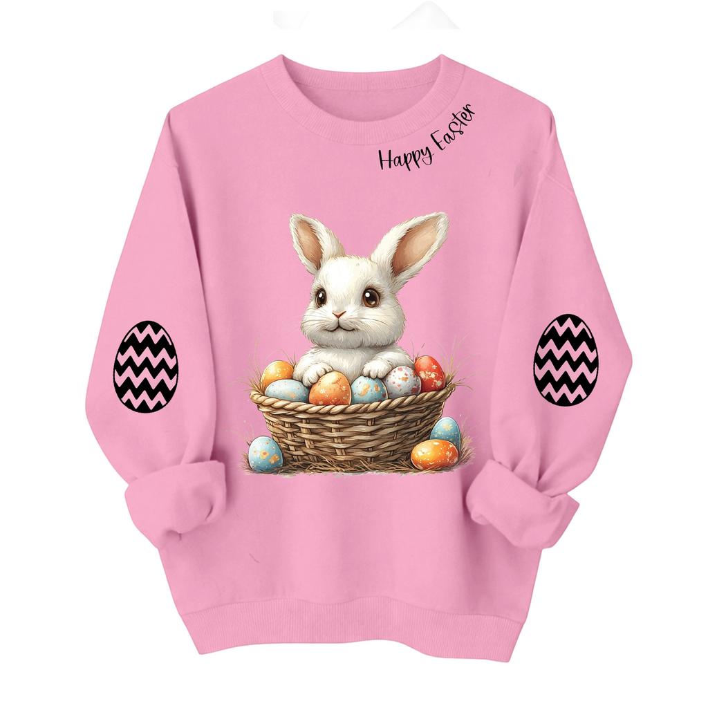 Rundkragetröja för kvinnor Hösttröjor med grafisk design Semester Långärmad tröja med nedsänkta axelband