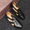 New Fashion Sandals Handmade Summer Shoes Mens Breathable Leather Beach Shoes Man Outdoor Sandaly Antiskid Hollow Walking Shoes