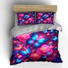 "Colorful Butterflies & Roses" Bedding Duvet Cover Set Duvet Cover Pillowcases (1 * Duvet Cover 2 * Pillowcases, Without Duvet Insert)