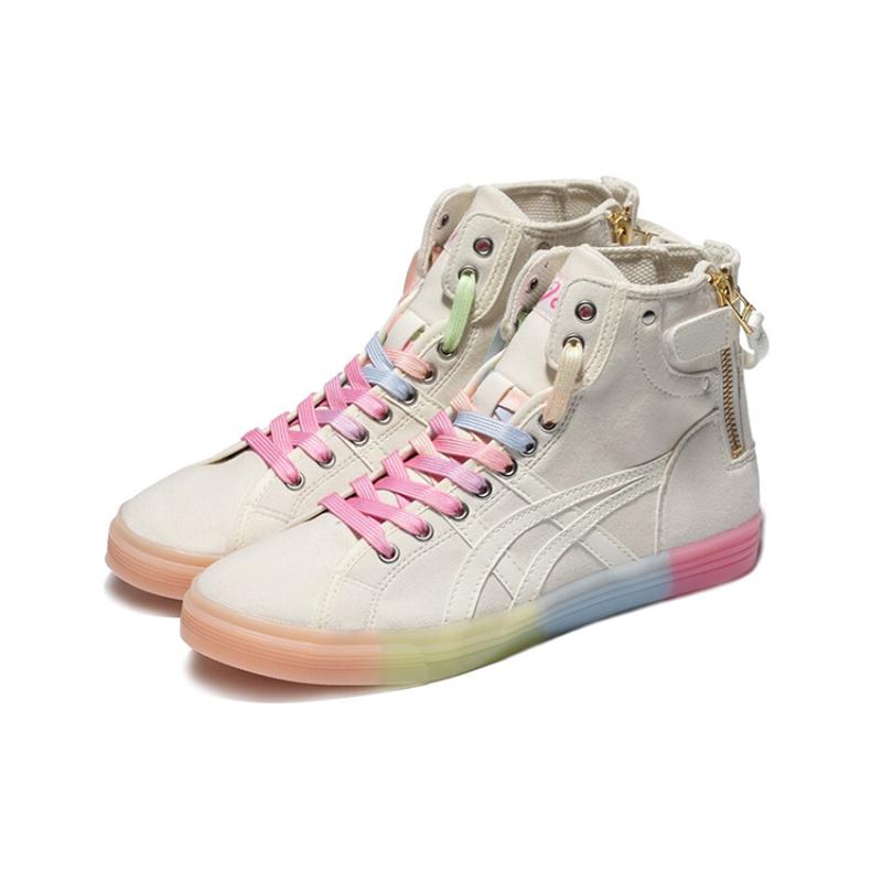 ASICS Double Clutch Milk White Retro Casual High Board Shoe 'White Pink' Women's Sneakers 1202A079-101