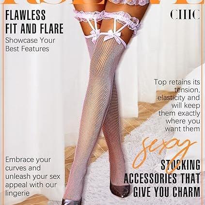 Black Summer Lace Suspender Socks Leg Ring Bow Over Knee Fishnet Socks Stockings Black Silk Thin