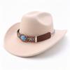 Europe and the United States hot-selling western cowboy hat national style design sense accessories cowboy hat solid color versatile word top cowboy