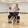 Portable Tennis Ball Cart with Swivel Wheels Folding Basket Organizer for