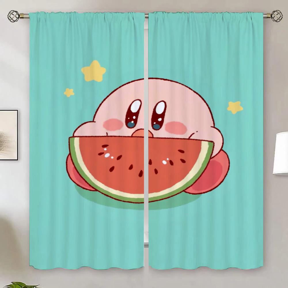 

Затемняющие шторы для оконных штор Quarto Kawaii Cartoon Kirbys Salon, 2 шт., жалюзи, подхваты для штор в гостиной, оттенки W50xH70cmx2pcs-CL