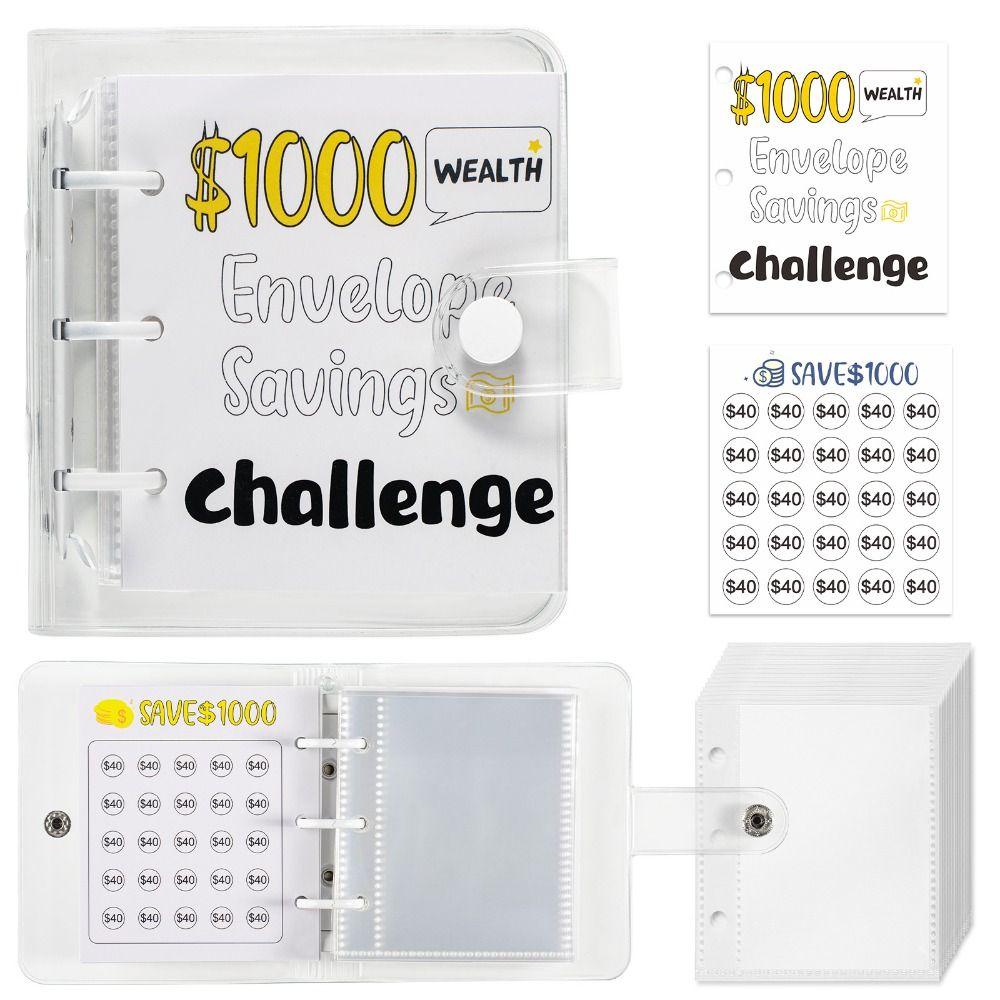 PVC Savings Challenges Book Mini Envelope Savings Challenge Easy To Use Money Saving Binder Kids