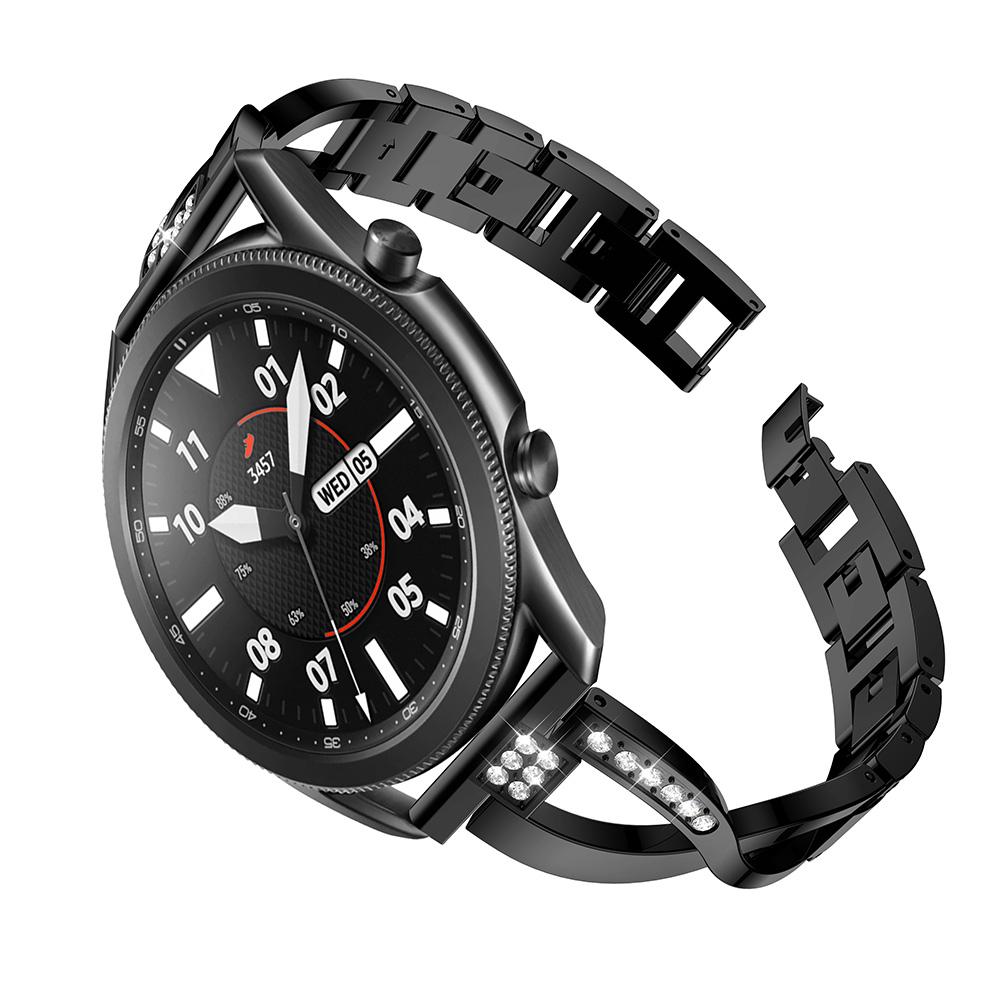 X-Form Strassdekor Edelstahl Smartwatch-Armband für Samsung Galaxy Watch3 45mm