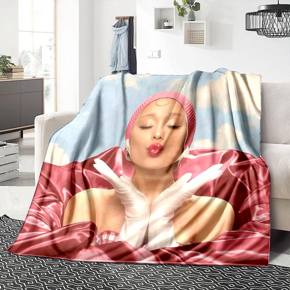 Pink Headpiece Gloves Blanket Soft Throw Blanket For Home Bedroom Bed Sofa Travel Office Solid Christmas Blanket