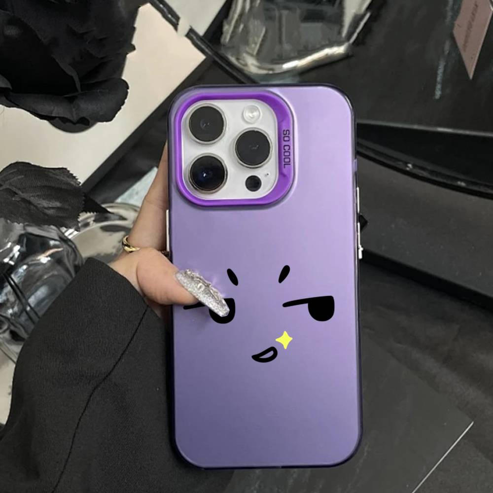 Kawaii Emoji  Phone Case For IPhone 16 17 15 14 12 13 Pro Max white Color Shockproof Cover