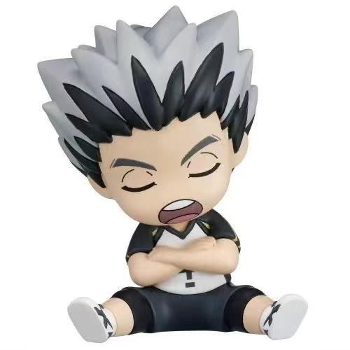 Japanese Genuine Gacha Scale Model Haikyuu Shoulder To Shoulder Sitting Figure Shoyo Hinata Tobio Kageyama Action Figure Toys